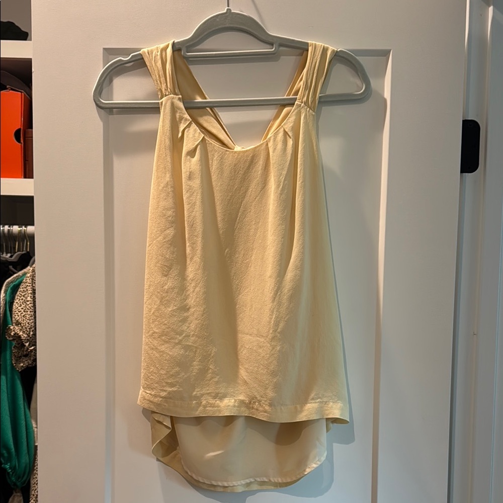 Forever 21 Cream Asymmetrical Tank Top